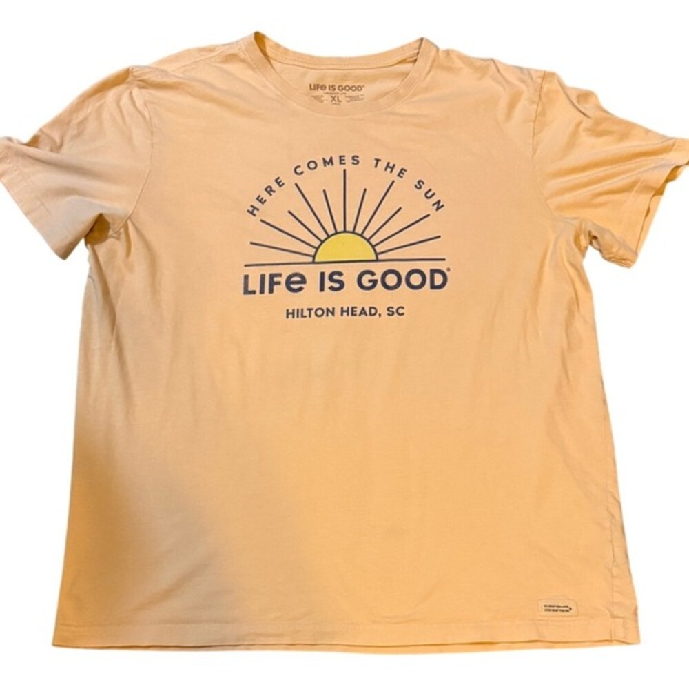 Life is Good Hilton Head SC "Here Comes The Sun" Crusher‎ Tee XL Beatles Utility